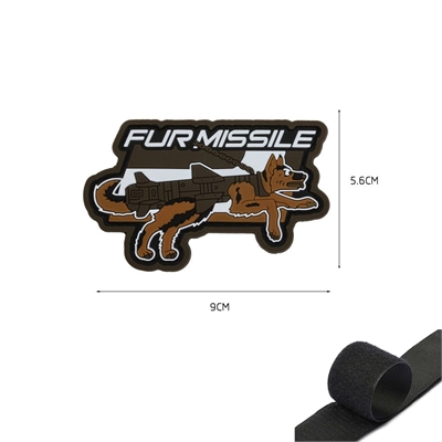 Шеврон нашивка FurMissile Собака ракета (патч) на липучке 5790 - фото 1325272