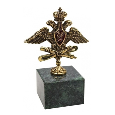 Статуэтка орел ВВС РФ (литье бронза, камень змеевик) 28100007 - фото 1329763