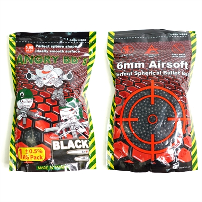 Шары для страйкбола Angry BB's 0,25 г, 4000 штук (1 кг, Чёрные) AG-025BK - фото 1345492