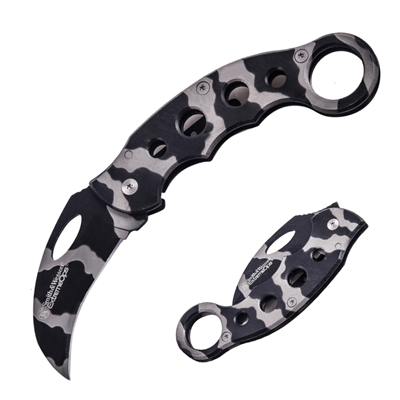 Керамбит складной Smith & Wesson ст.420 (мрамор) 106867 - фото 1352481