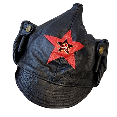 Будёновка Чёрная Кожанная (РЕПРО РККА СССР) 3020833 - фото 1353703