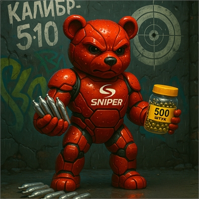 Набор Калибр - 510 (500шт. шариков + 10 баллонов) для пневматического пистолета 45796 - фото 1354020