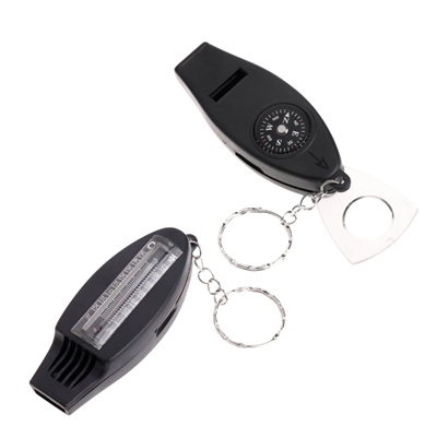 Свисток Термометр Компас Лупа (пластик) (чёрный) 05230035 - фото 1355507