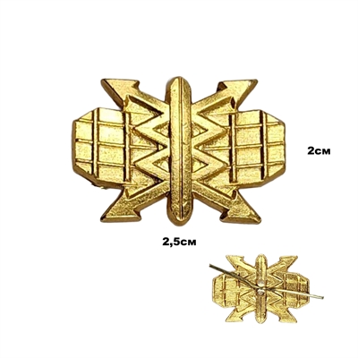Эмблема на петлицу Радиотехнические войска (золото) (РТВ ВВС) 07030402 - фото 1355891