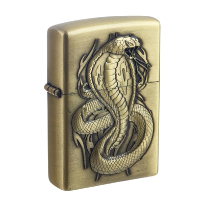 Зажигалка бензиновая Кобра (змей в огне) 10562542 - фото 1357309