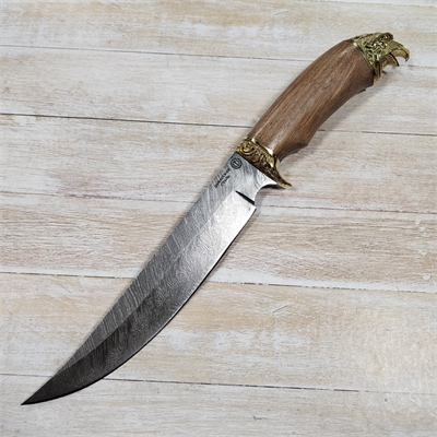 Нож Сокол (литьё) ст.Дамаск (венге) (Самойлов) САМ032 - фото 1357516