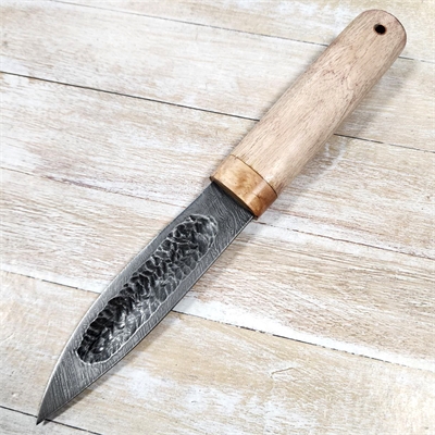 Нож Якутский Малый ст.Дамаск (карельская берёза) (Сёмин) СЕМ019 - фото 1357588