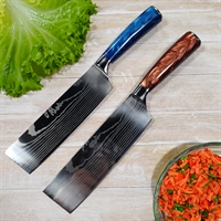 Нож кухонный топорик Накири ст.AUS8 (микс)