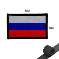 Шеврон нашивка Флаг РФ России (патч) на липучке вышитый