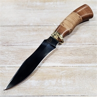 Нож Хищник ст.95х18 (орех/береста) (Русский Нож) РН21