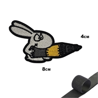 Шеврон нашивка Кролик с ракетой жёлтой (патч) на липучке 98599