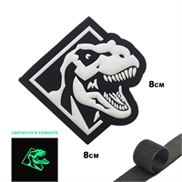 Шеврон нашивка Динозавр Тирекс (патч) на липучке 87655