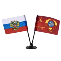 Двойной мини-флажок России и Рожденный в СССР 80265