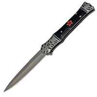 Нож складной Стилет с красной звездой ст.440C 148227