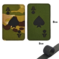Шеврон нашивка Карта Туз пик (патч) на липучке (КМФ) 96591
