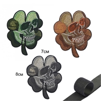 Шеврон нашивка Клевер с Черепом (патч) на липучке 55049