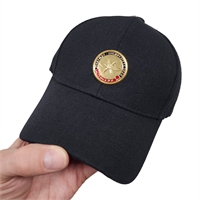 Бейсболка Воздушно-космические силы (накладка металл) (чёрная) (ВКС) 03160020N