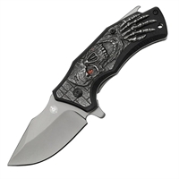 Нож складной Череп (красный глаз) ME10-1 ст.5Cr15 (Mастер K) ME10-1