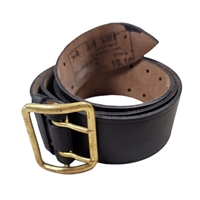 Ремень поясной СОЛДАТСКИЙ (МАТРОССКИЙ) черная кожа, пряжка ЛАТУНЬ два шпенька, (ОРИГИНАЛ ГОСТ РФ) 3005372