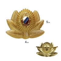 Кокарда МВД (Щит и флаг России) обр.1993г. (золотая) 07010023