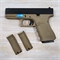 Пистолет страйкбольный WE Glock-19 Gen.4 Tan (Green Gas) + накладки кал.6мм WE-G003B-TAN - фото 1330146