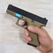 Пистолет страйкбольный WE Glock-19 Gen.4 Tan (Green Gas) + накладки кал.6мм WE-G003B-TAN - фото 1330147