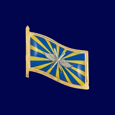 Значок мет. Флажок ВВС РФ, заливка смолой 20020221