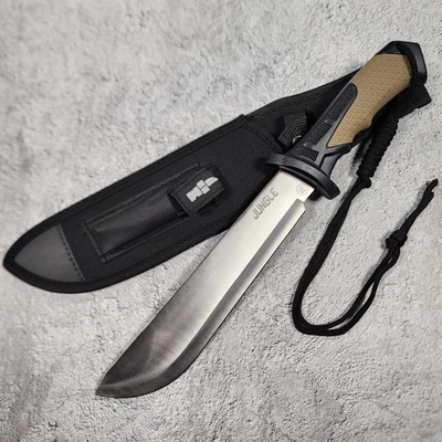 Мачете туристический Рубака JUNGLE T165 ст.440 с огнивом T165 JUN