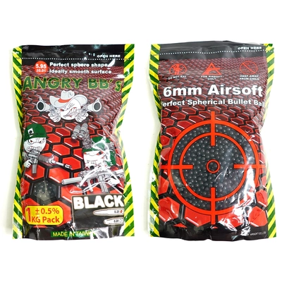 Шары для страйкбола Angry BB's 0,25 г, 4000 штук (1 кг, Чёрные) AG-025BK