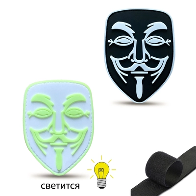 Шеврон нашивка Анонимнус Anonymous (патч) на липучке 5793