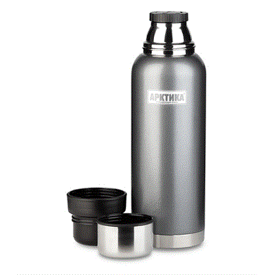 106-900р Термос "Арктика" питьевой 0,9л. (серый) 106-900р - фото 1358439