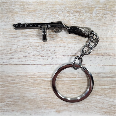 Брелок пистолет - пулемёт ППШ L-5,5см 208 - фото 1359290