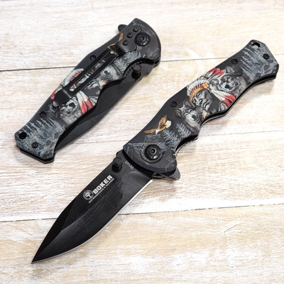 Нож складной B048 ст.440C (Boker) (Индеец) 570481-2