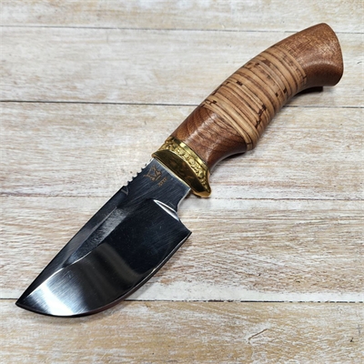 Нож Манул ст.95х18 (орех/береста) (Русский Нож) РН38 - фото 1359511