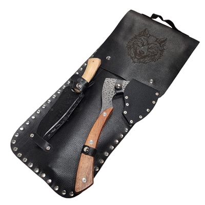 Набор шашлычный Колчан Волк кожа г. Кизляр НФ-014 - фото 1359949