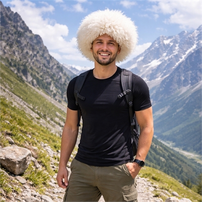 Папаха Дагестанская Элитная (белая) 6598 - фото 1359957