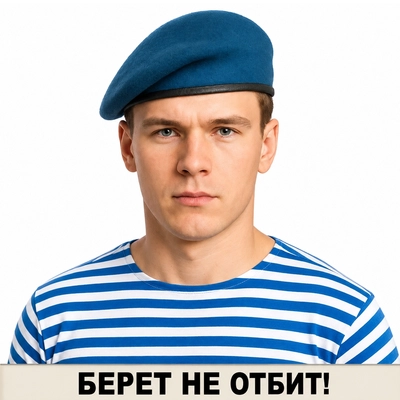 Берет ГОЛУБОЙ бесшовный ВДВ ( Капля ) 03020002