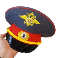 Фуражка Милиция с Гербом вышивка (серая с красным кантом) 03090003