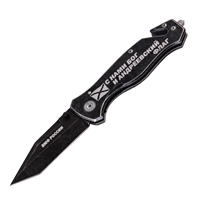 Нож складной танто ВМФ (с нами бог и андреевский флаг) ст.440 59541