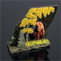 Сувенир Пермь Урал Медведь (змеевик, каменная крошка) 3681657