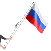 Флагшток древко для флага выдвижной телескопический, 4 метра 9094024