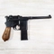 Пистолет страйкбольный WE Mauser 712 Black (Green Gas) + кобура кал.6мм WE-712-BK-SP