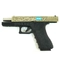 Пистолет страйкбольный WE Glock-17 Gen.3 Bronze (Green Gas) с гравировкой кал.6мм WE-G001BOX-FP
