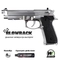 Пистолет страйкбольный WE Beretta M9A1 New Rail Silver (Green Gas) кал.6мм WE-M012-BOX-SV