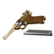Пистолет страйкбольный WE Luger P08 4” Gold (Green Gas) кал.6мм WE-P007
