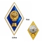 Знак Ромб Высшее учебное заведение СССР (Герб и книга) (синий) (эмаль) 201457